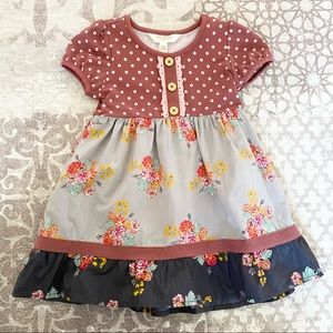 Matilda Jane Half Pint toddler girls dress with diaper cover like new 18-24 mo
